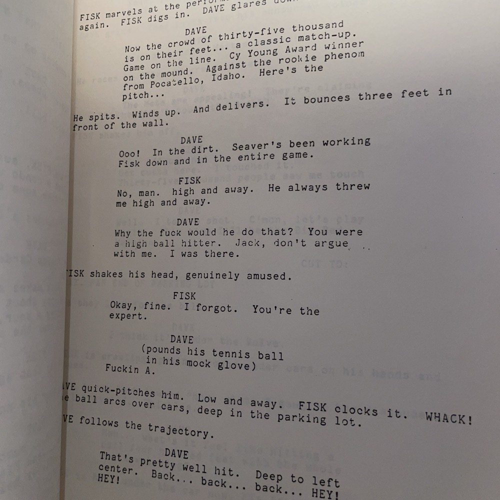 “Men on Base” 1987 Screenplay – Dana Olsen & Robert Collector – Revised Draft