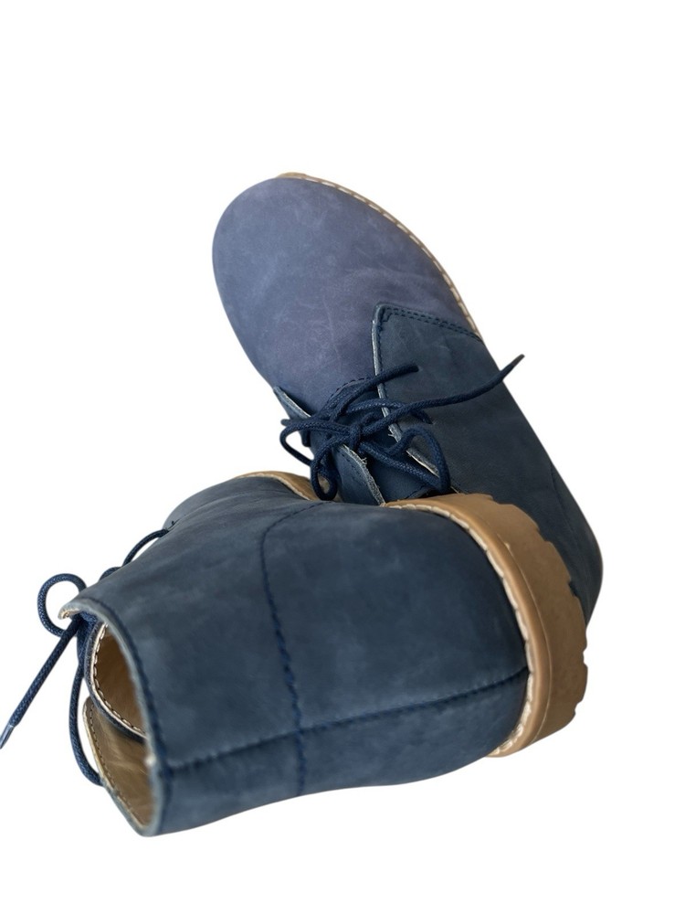 Janine and Jack Blue Leather Lace Up Boots