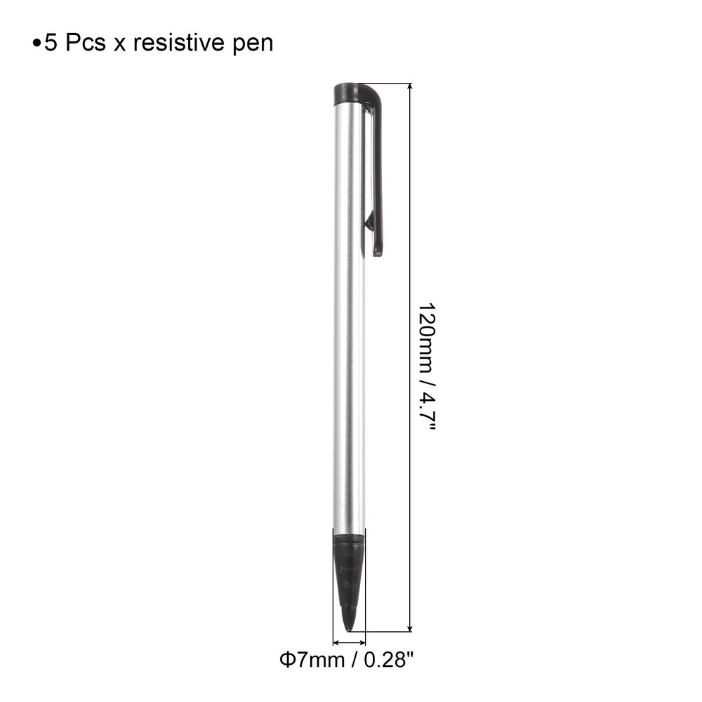 5pcs Touch Resistive Screen Pens Universal Resistance Pen, Silver