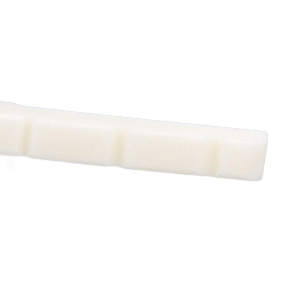 3Pcs 6 String Guitar Nut Flat Bottom Slotted Bone Guitar Nut Replacement For