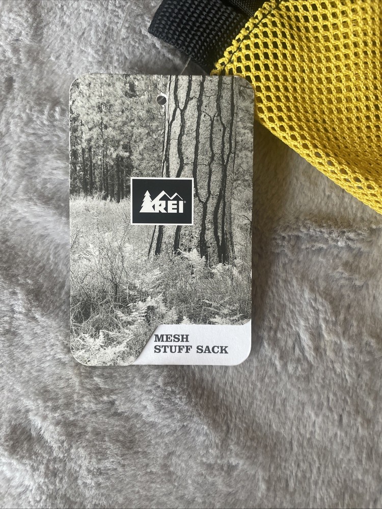 REI mesh storage bag Yellow & Black Medium