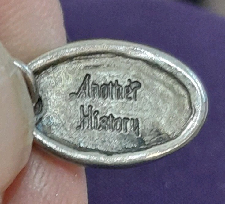 Vtg HINO Another History String Plastic & Brass Beads Knotted Clasp