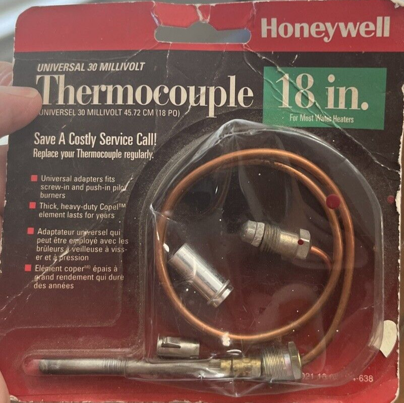 Brand New, Sealed Honeywell CQ100A1021 Replacement Thermocouple 18"