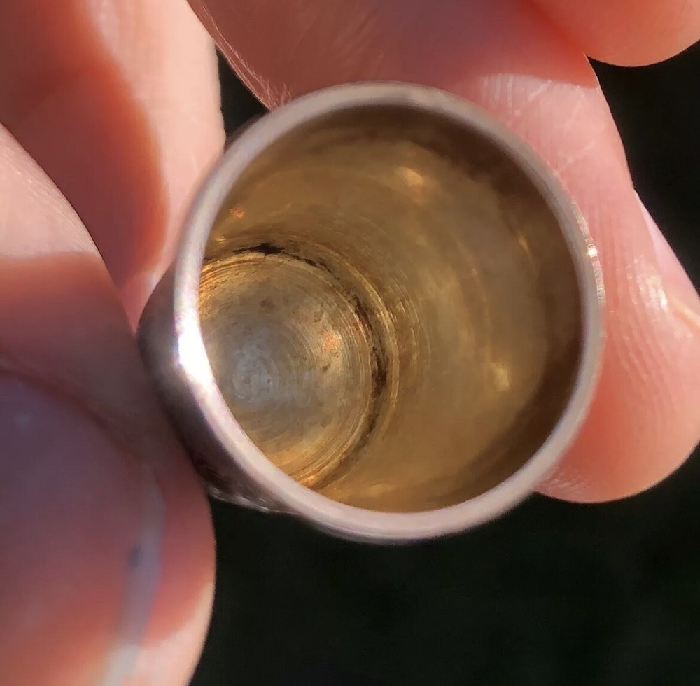 Charles Horner Antique Chester Silver Hallmarked Sewing Cap Thimble