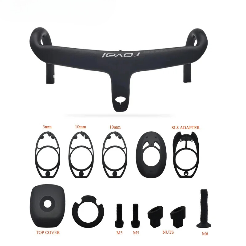 Internal Routing Road Bicycle Handlebar Integrated Cockpit Di2 Carbon Handlebar