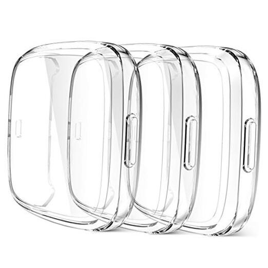 Ultra Thin Screen Protector Case Compatible with Fitbit Versa 2, 3 Clear*3
