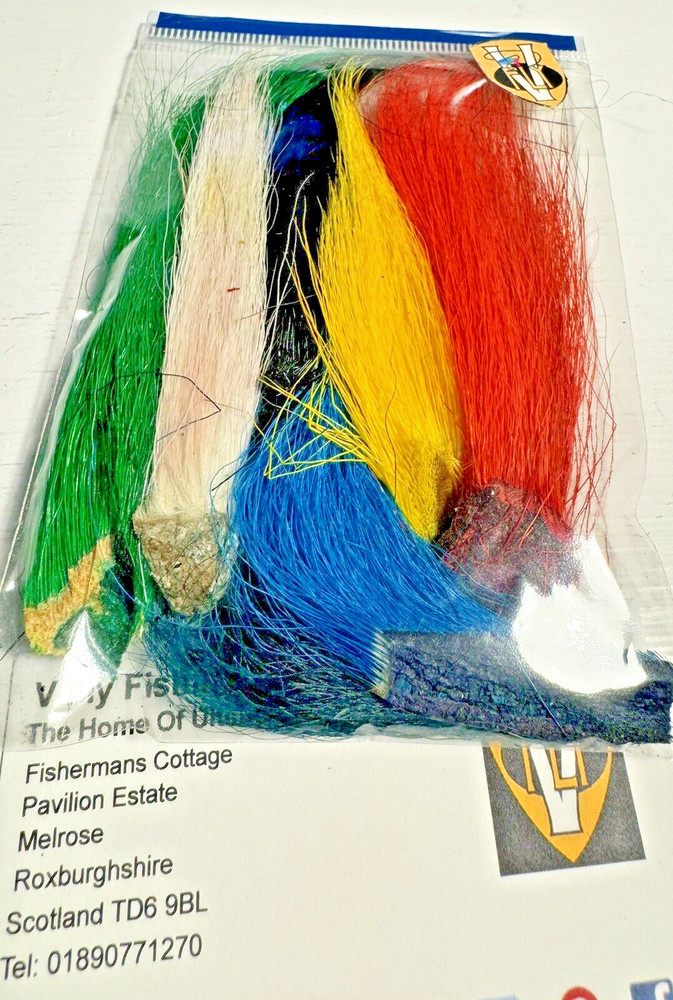 V Fly Select 6 Piece Mixed Colour Bucktail Selection Pack
