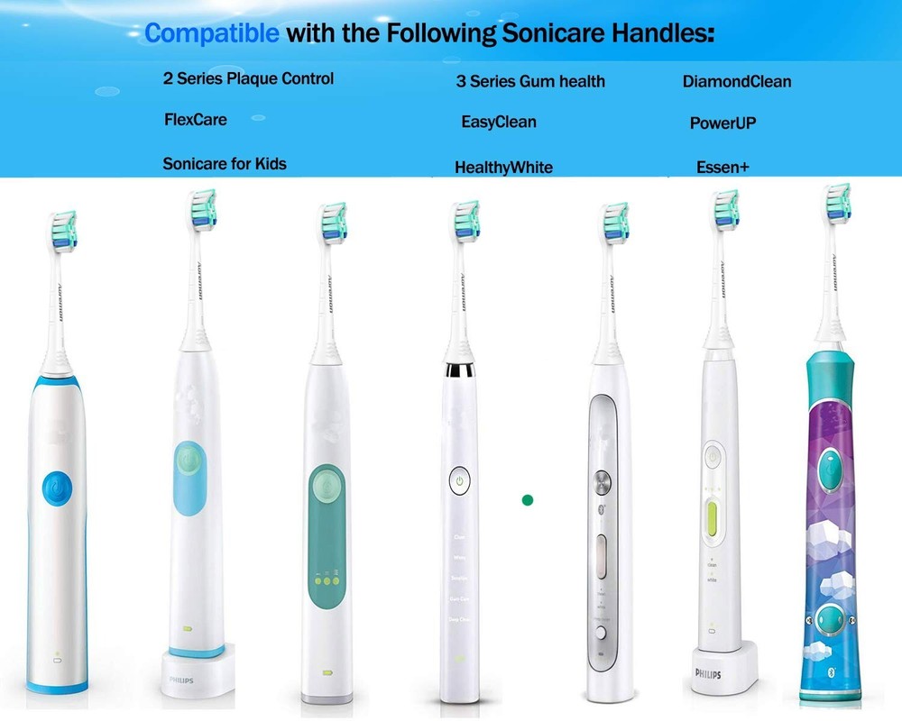 8PCS Replacement Toothbrush Heads Compatible with Phillips