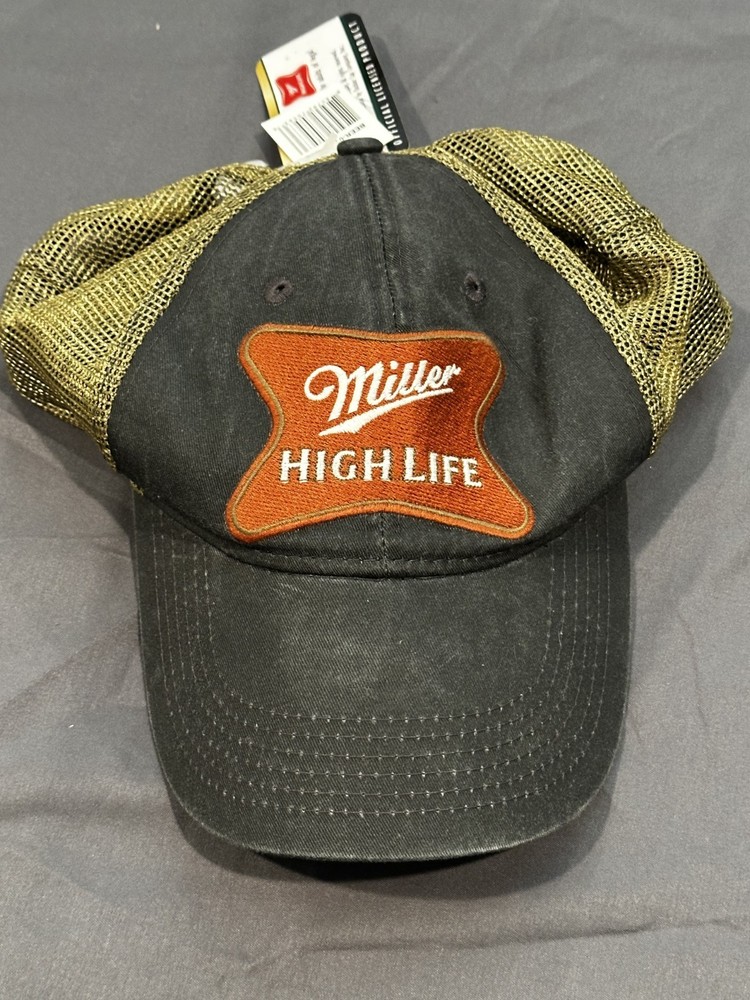 NWT Miller High Life Mesh Snapback Hat - Black