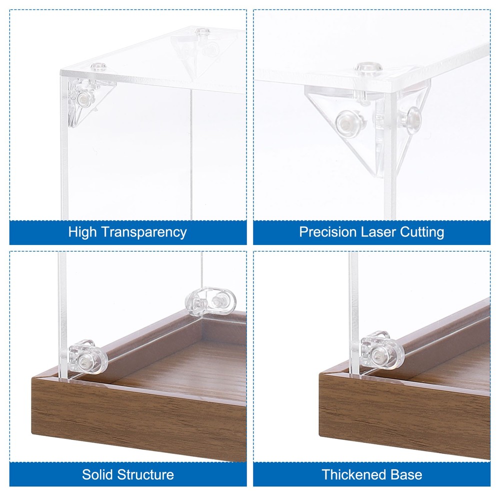 Acrylic Display Case, 6''x6''x8'' Clear Display Box Assemble Dustproof