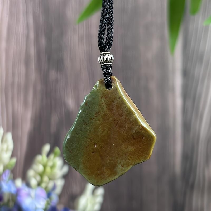 TOP China Inner Mongolia Gobi Colored Jade Specimen Pendant Bead