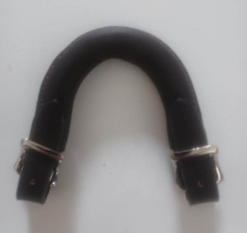 Very dark brown  emergency guitar case handle,  HS leather