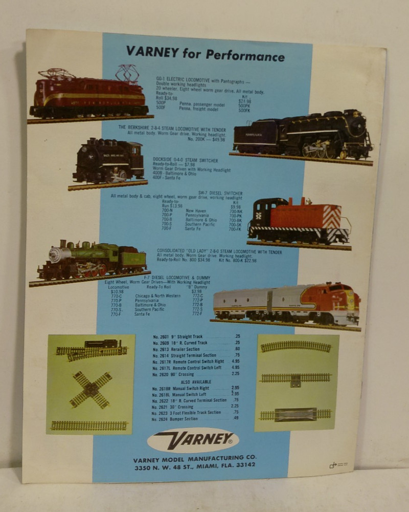 Vintage Varney HO Trains 1967 Catalog