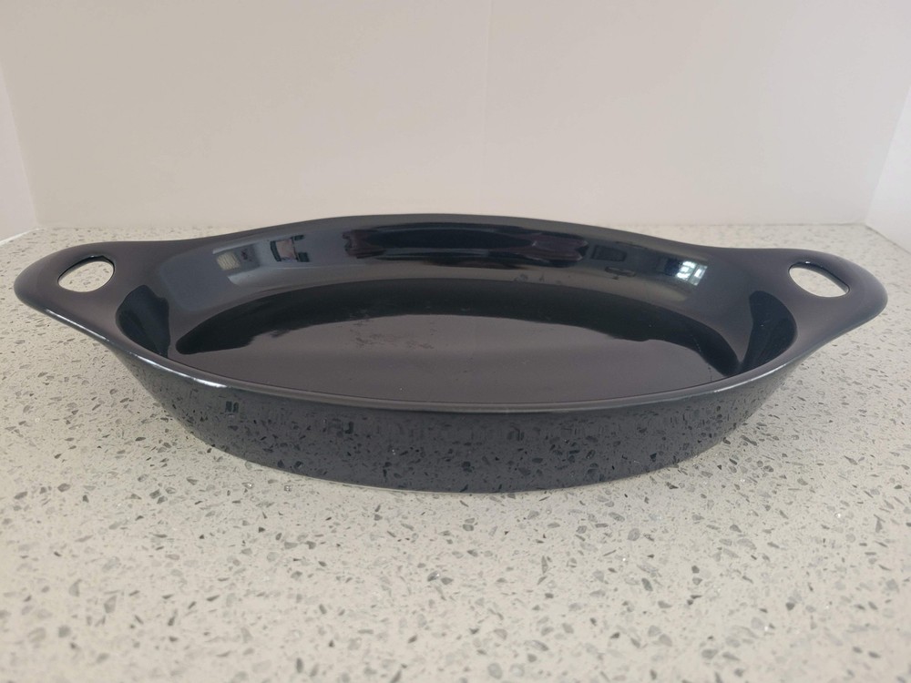 CorningWare Creations Black Stoneware Oval Baking Dish 24oz .7L Kitchen