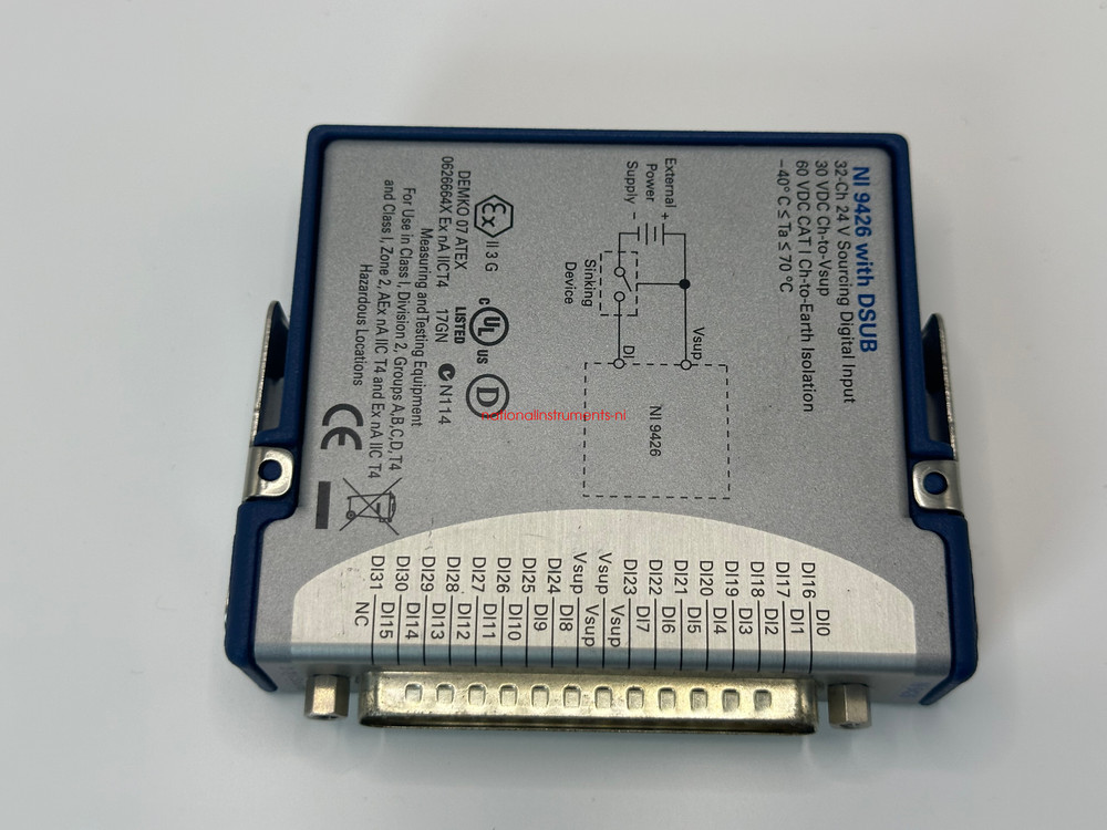 NI 9426 with DSUB 32 Ch 24V Digital Input Module Test passed spot