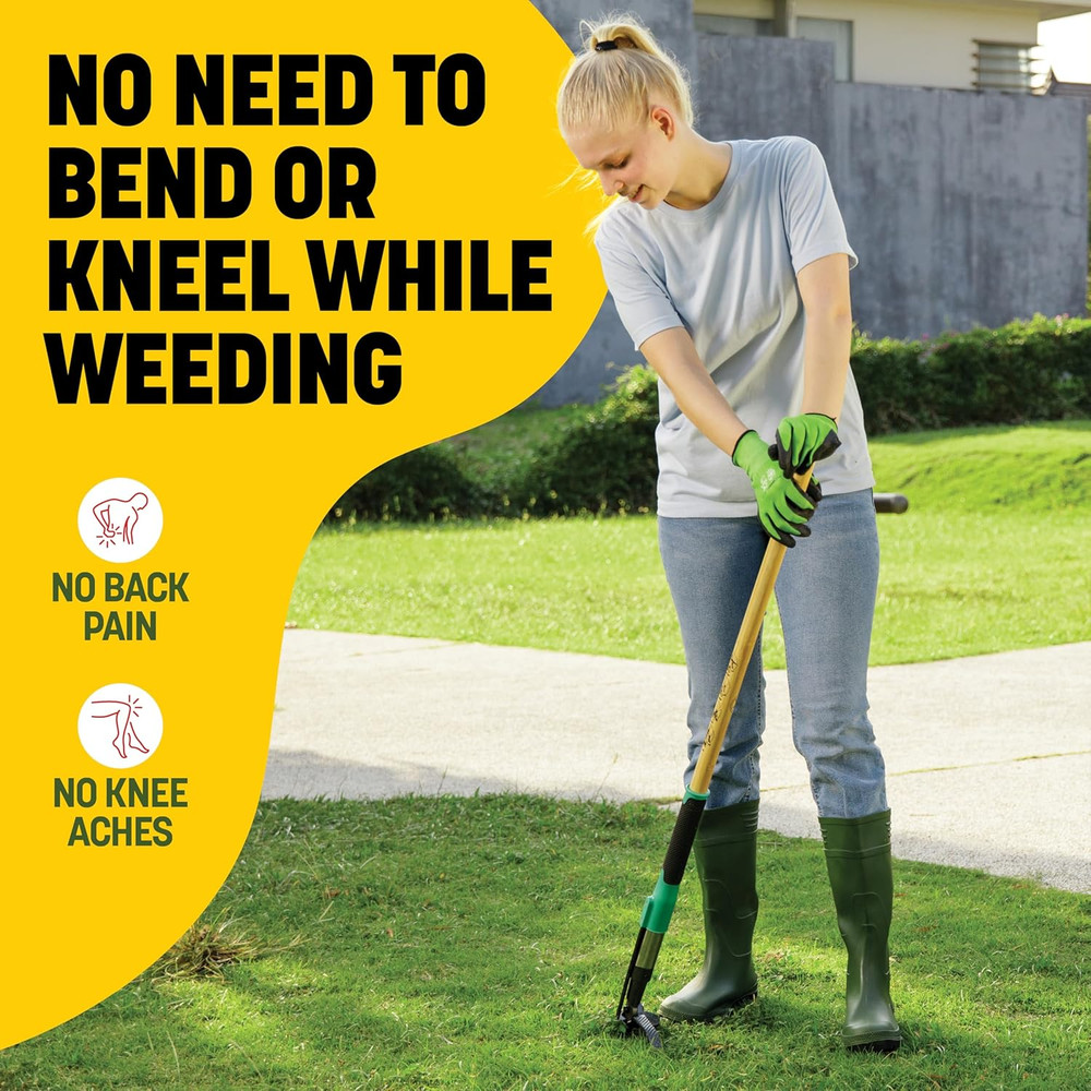 Papa'S Tools Weed Puller Tool, 44" Stand up Weeder Garden Tools & 4 Claw Steel H