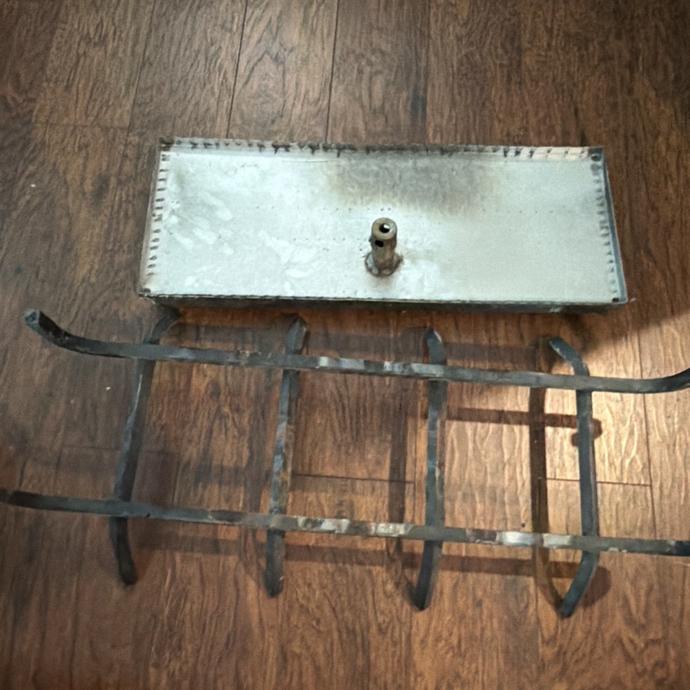 gas fireplace log set with burner