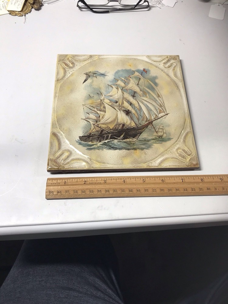 Vintage Italian Decorative Tile 8”