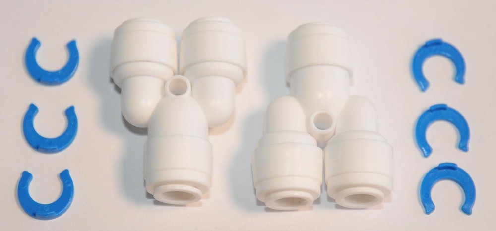¼” 3 TREE WAY UNION TEE TUBE QUICK PUSH CONNECT RO REVERSE OSMOSIS WATER FILTER