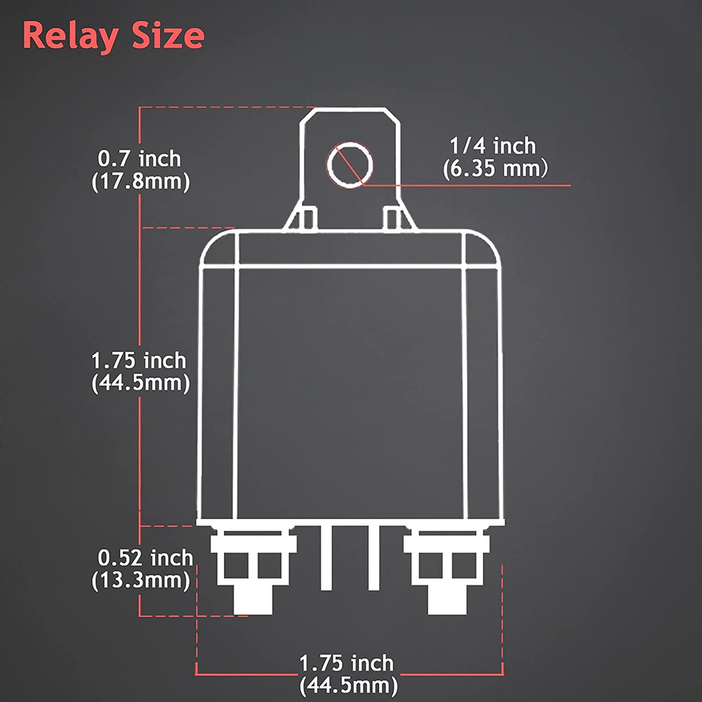 2 Pack 12V 200 Amp Continuous Duty Relay Switch Car Starter Heavy Duty Split Ch