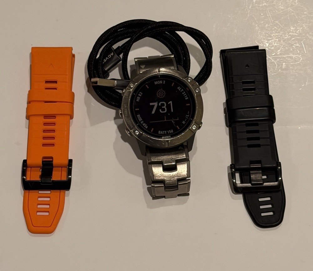 Garmin Fenix 6x Pro Solar - TESTED and WORKING