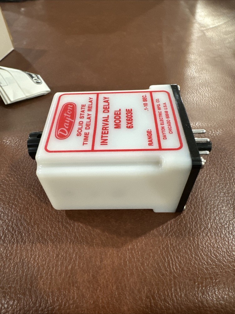 Dayton 6X603E Solid State Time Delay Relay, Range: 0.1-10sec, Input: 120VAC