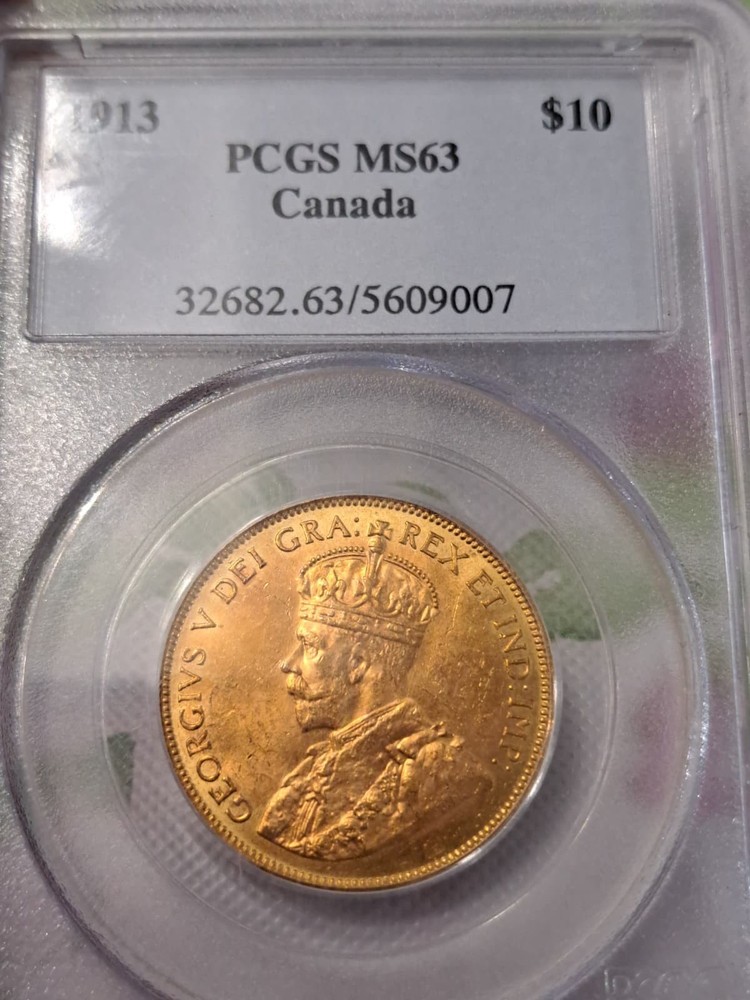 1913 $10 CANADA PCGS MS63