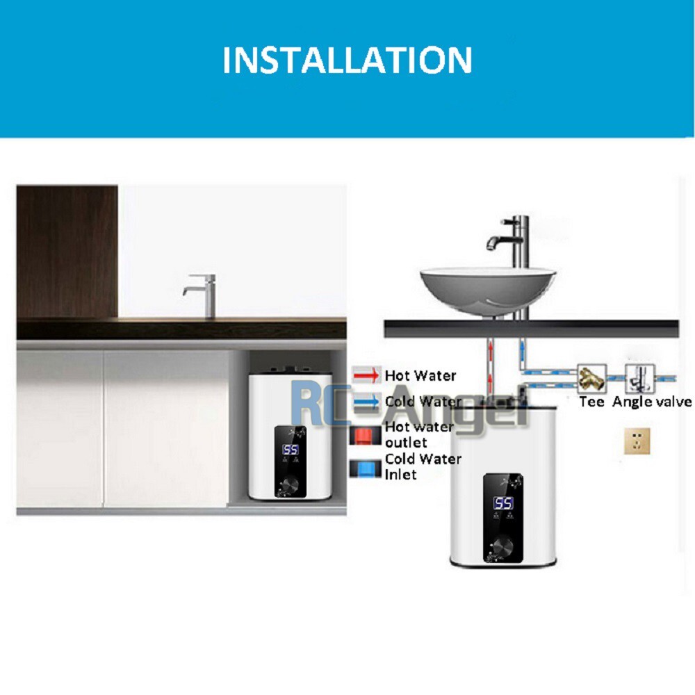 Instant Electric Hot Water Heater Shower Compact Mini-Tank Storage RV 10L 110V