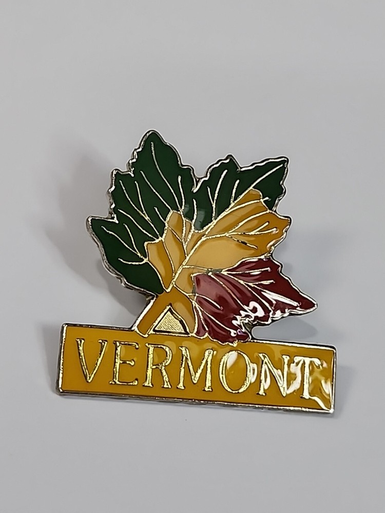 Vermont Fall Foliage - Autumn Leaf Display Souvenir Lapel Pin