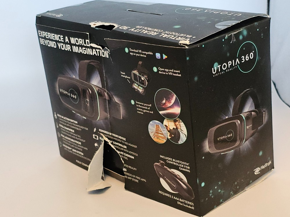Utopia 360 Virtual Reality 3D Headset + Bluetooth Controller