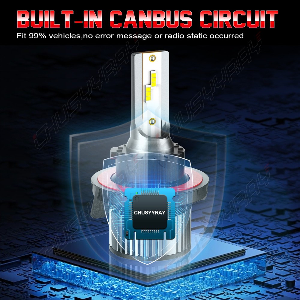 For Jeep Wrangler 2010-2024 LED Headlight High Low Beam Fog Light Bulbs Combo