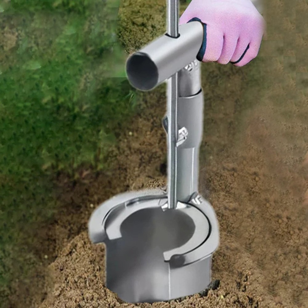 Bulb Planter Tool Fruit Tree Transplanter,Long Handled Bulb Planter With Sliding