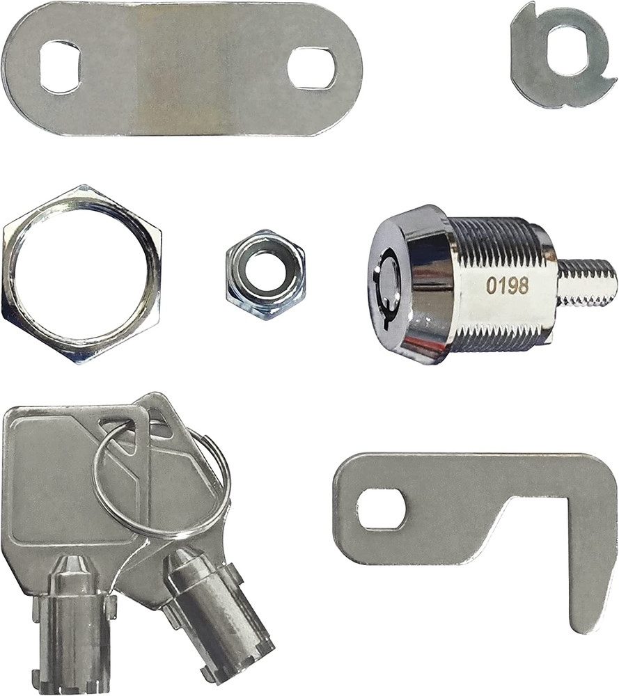 2 Pack Toolbox Lock 5/8" Tubular Cam Replacement Lock Hook Cam Keyed Alike with