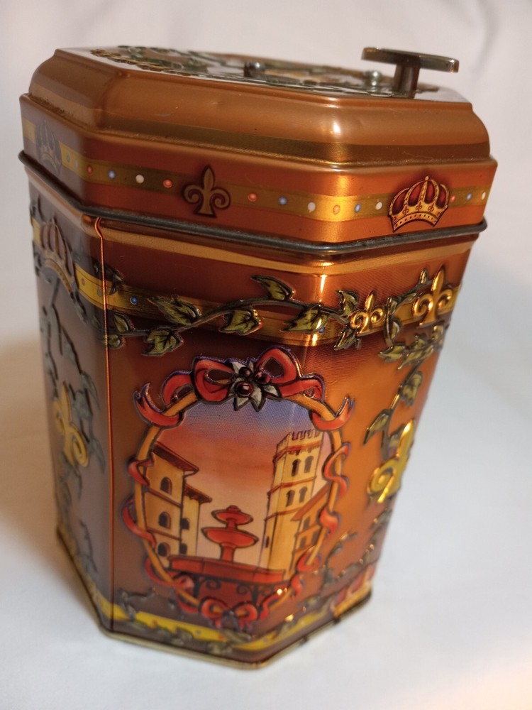 European Cookie Tin Germany Plays Lullaby