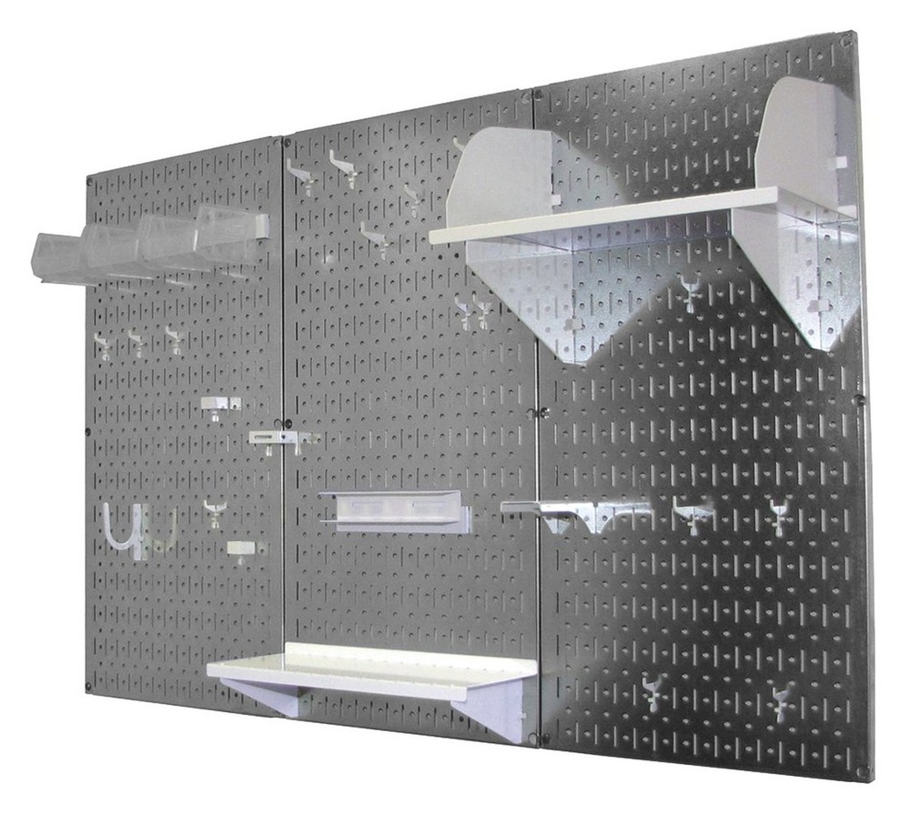 Wall Control Slotted Tool Board Workstation Accessory Kit Pegboard and Slotte...