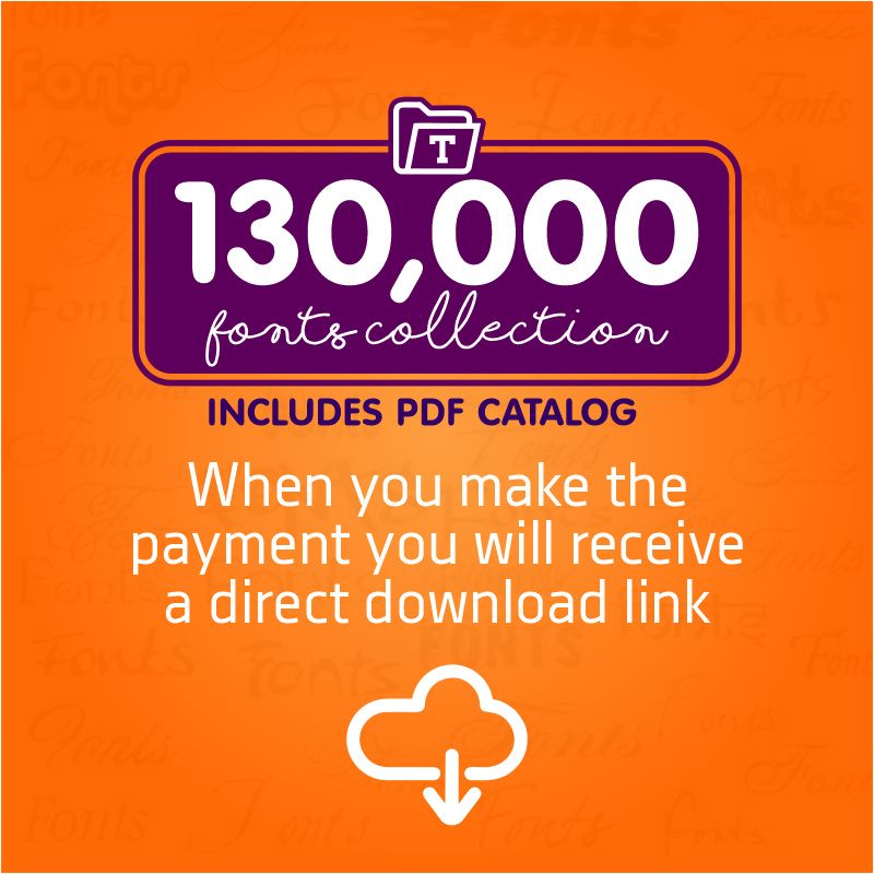 130,000 FONTS COLLECTION (Includes PDF catalog)