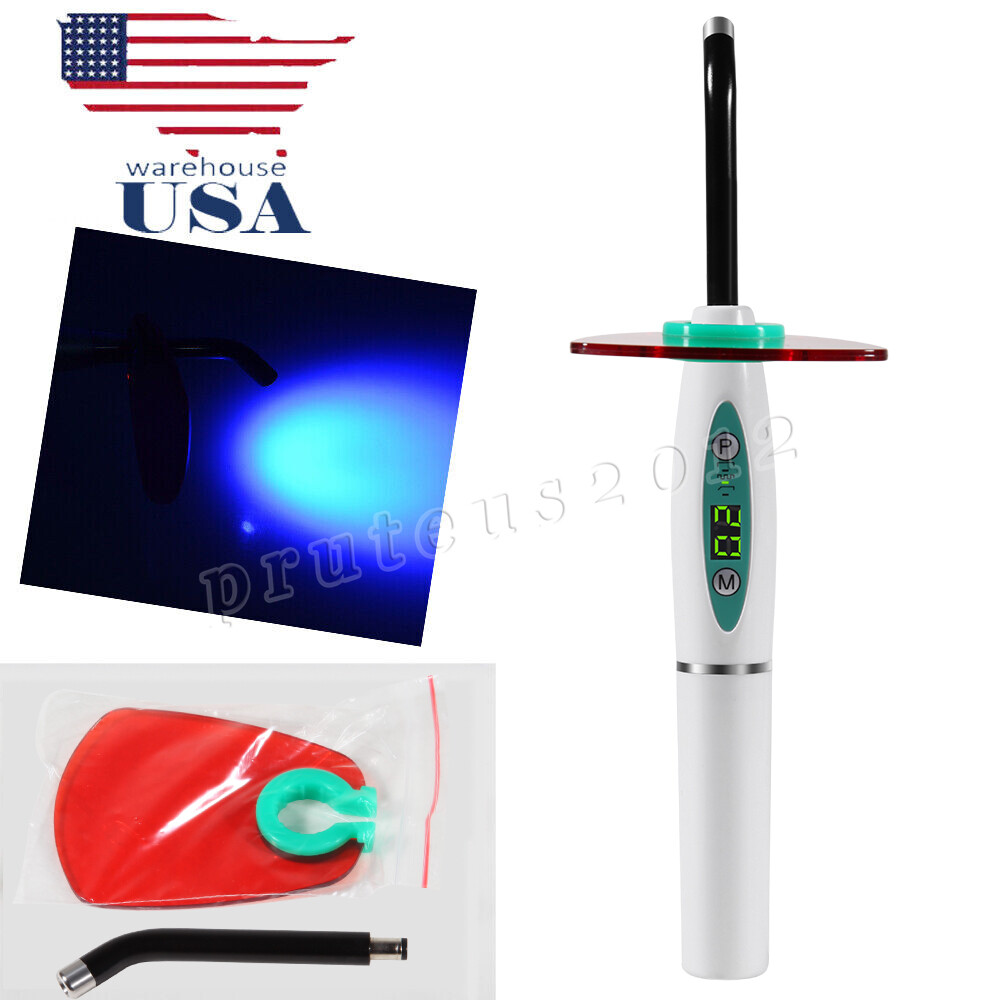 Dental Wireless LED Curing Light Lamp 5W 2000mw Tooth Cure Machine White