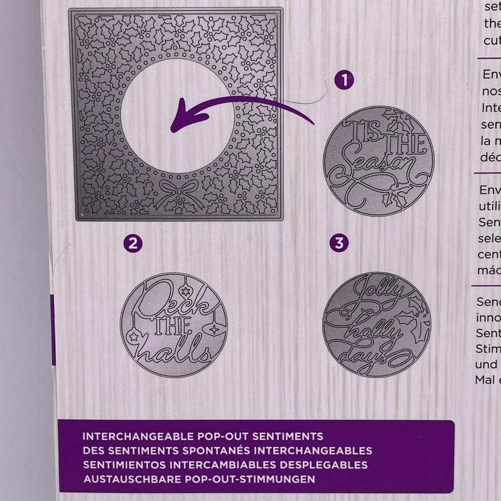 Gemini Create-A-Card Interchangeable Holly Frame For Die Cutting Machine