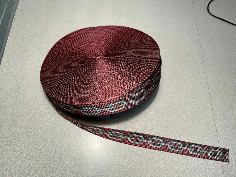 1” Inch Heavy Duty Webbing Strap Maroon Chains