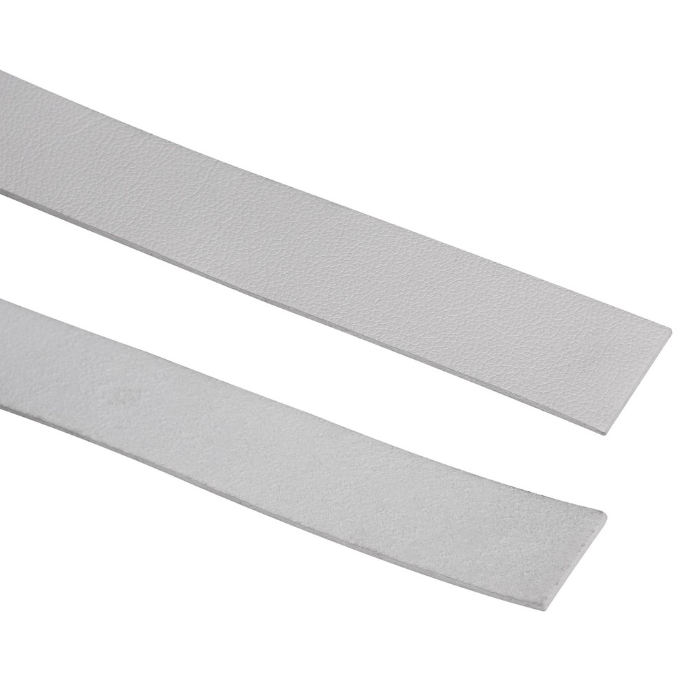 Leather Straps Strip Belt 1.5cm(0.6" Width) Leather Strips White, 2pcs