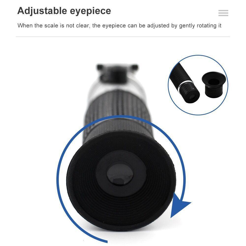 Alcohol Refractometer Handheld 0-80% Meter Alcoholometer Content Tester