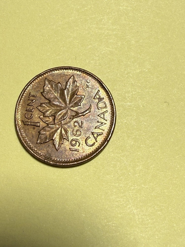 1962 Canada Penny -Rd -Circulated- Looking Coin