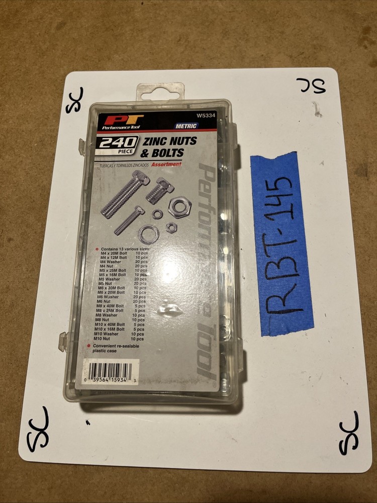 NOS Performance Tool Zinc Nut/Bolt Assortment OEM Replacement Kit