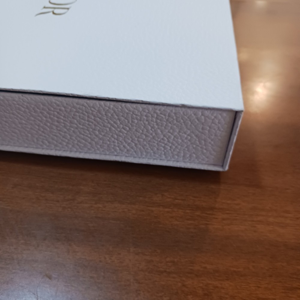 DIOR Empty White Textured Pebbled Gift Box 10 x 10 x 2