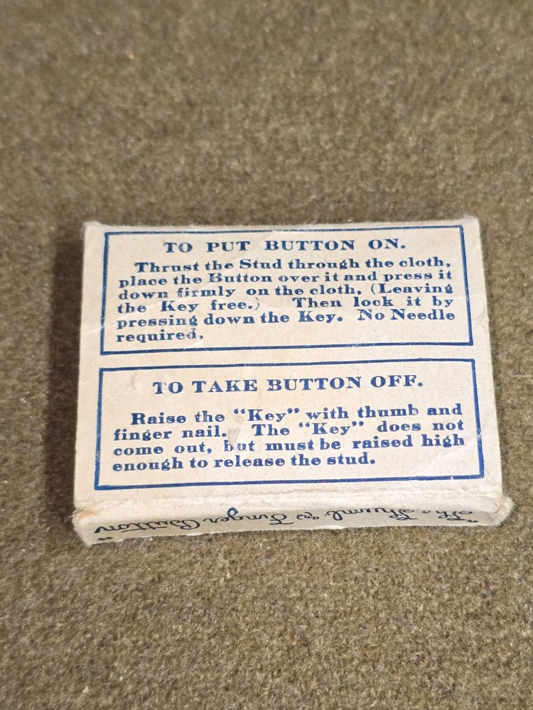 WWI Pilcher's Automatic Bachelor Button Box with Contents