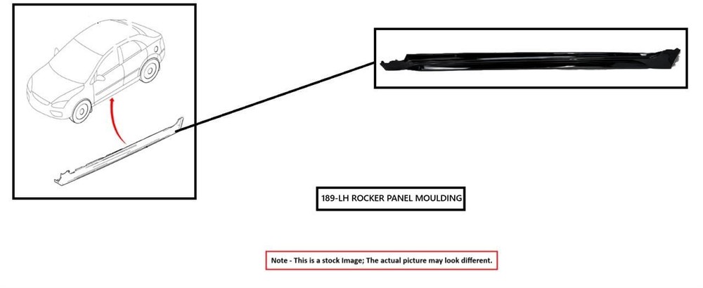 LEFT RED ROCKER PANEL MOULDING OEM 2013 DODGE DURANGO 1TD31TZZAC