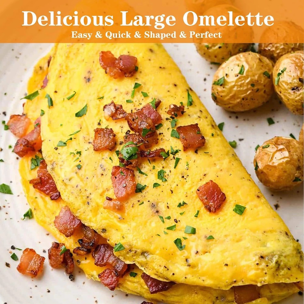 2 Pack 8" Large Griddle Omelette Ring Stainless Steel Nonstick Round Pancake