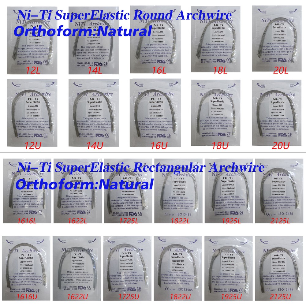 Sale Orthodontic Arch Wire Round/Rectangular Niti Super Elastic Natural