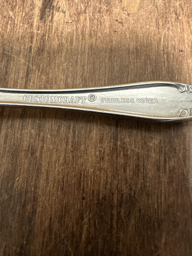 Custom Craft Monogram, W, Stainless Steel Teaspoon