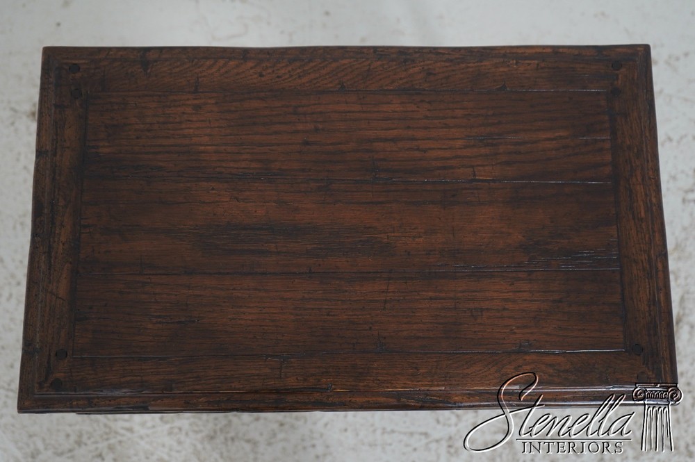 72043: GUY CHADDOCK Jacobean Distressed Oak Nesting Tables